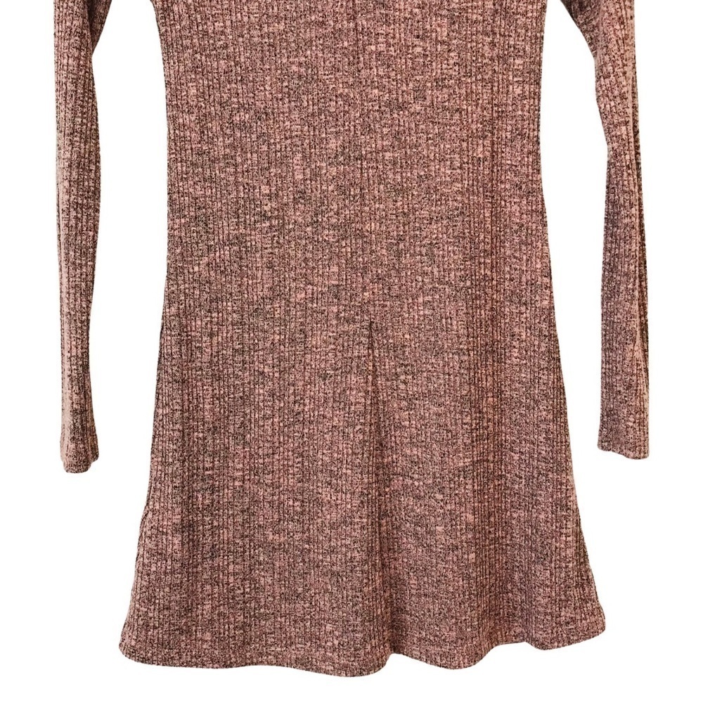 Topshop Marled Ribbed Sweater Knit Long Sleeve Dress - Picture 6 of 9